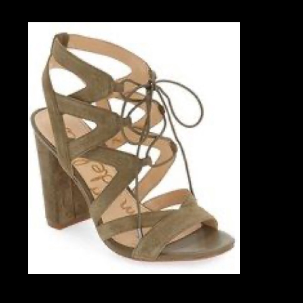 Sam Edelman block heel lace up sandal